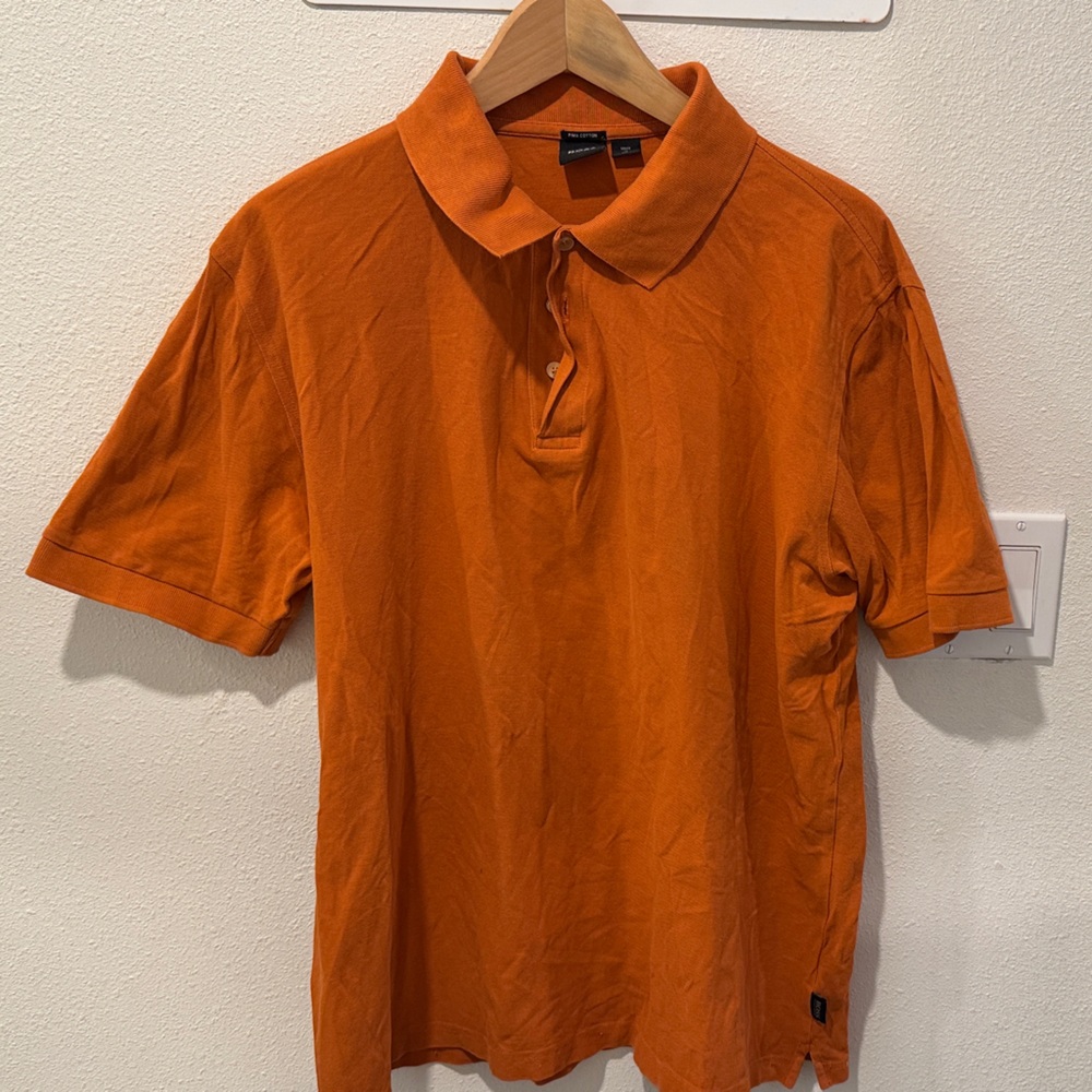 Vibrant Hugo Boss Black Label burnt Orange Men's Polo Shirt Xxl